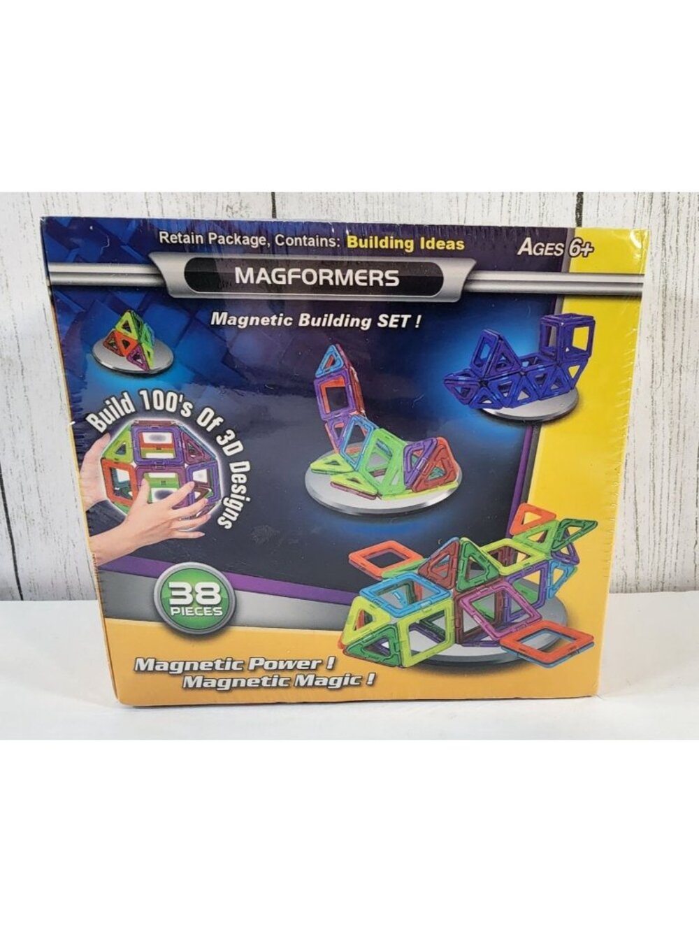 NEW! MAGFORMERS MAGNETIC BLOCKS TILES 20 SQUARES 28 TRIANGLES S  38 PIECES